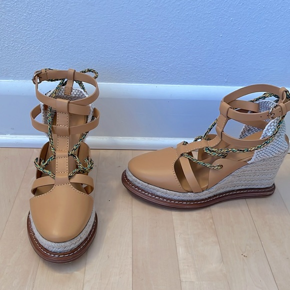 ULLA JOHNSON CONCHA TWISTED ROPE WEDGE - Picture 2 of 8